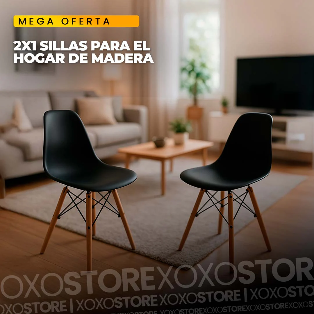 2x1 Sillas para el hogar de madera