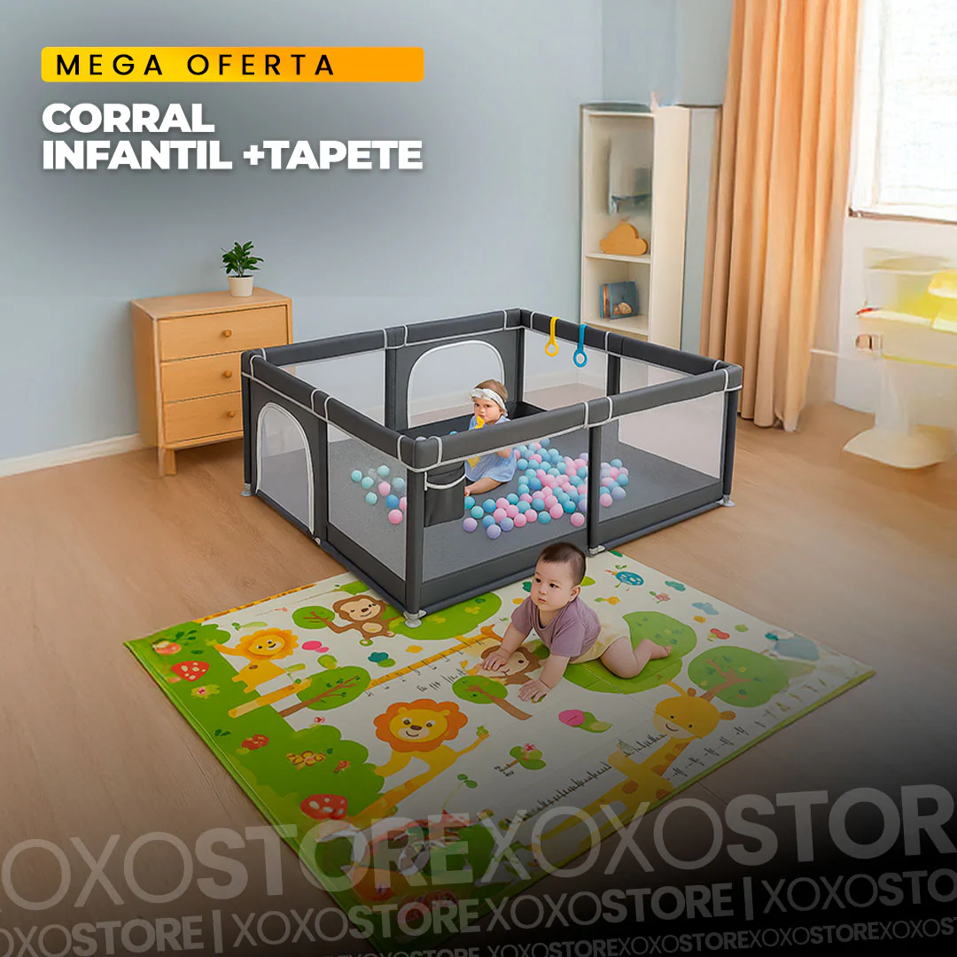Corral infantil ➕tapete grande de juego - Image 2