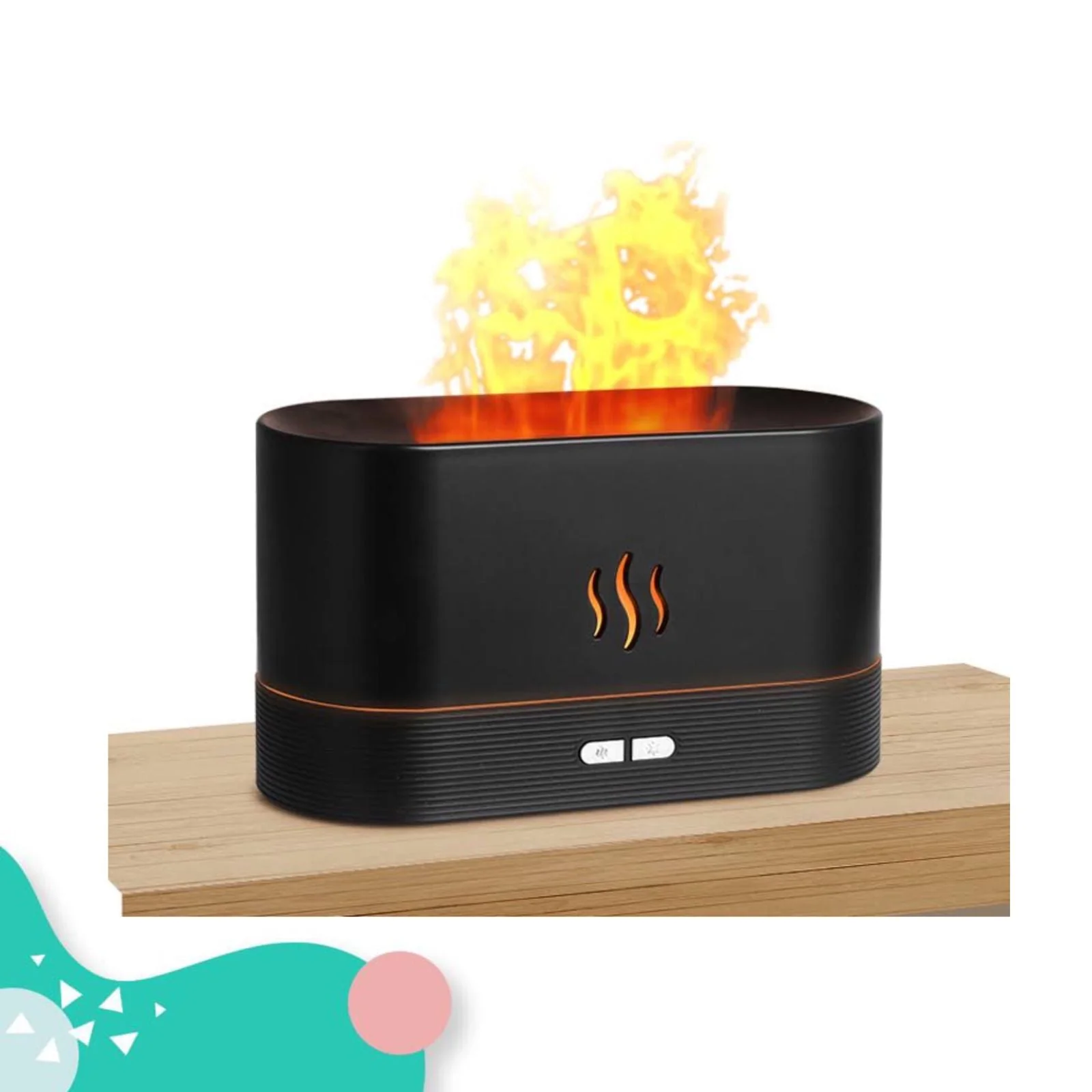 Humidificador negro chimenea