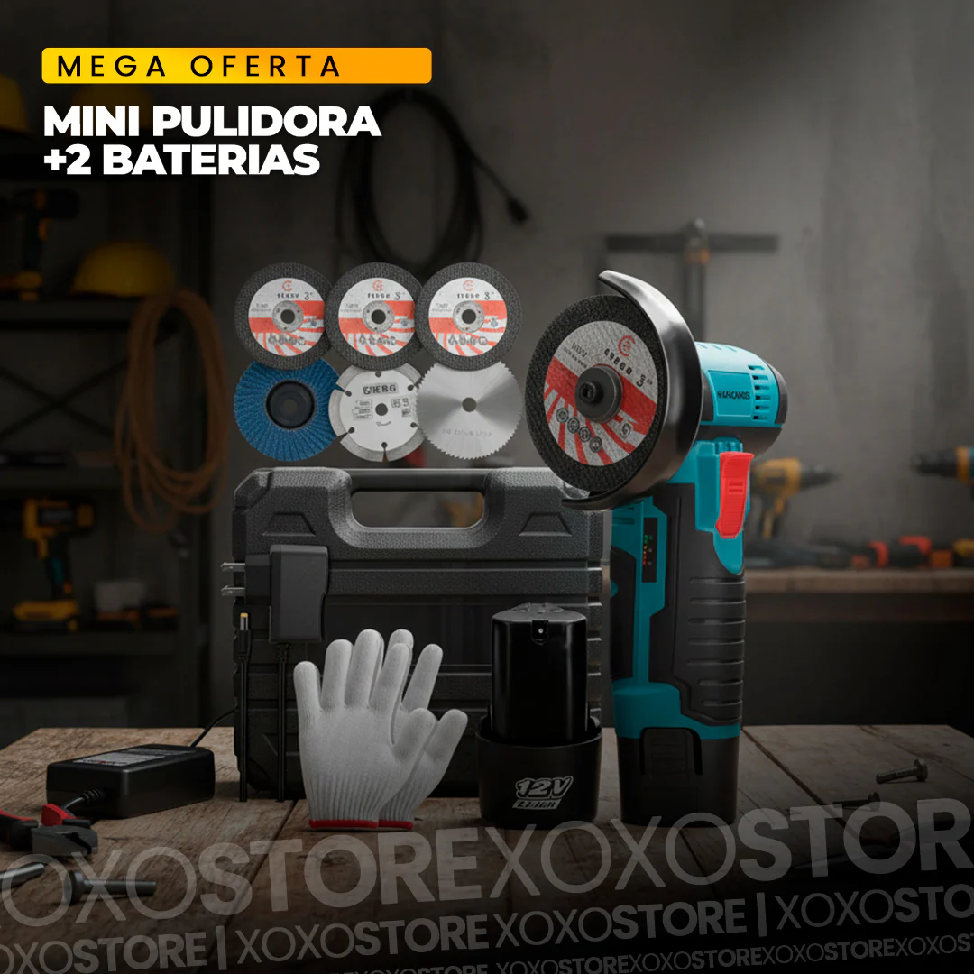 Mini pulidora con 2 baterias