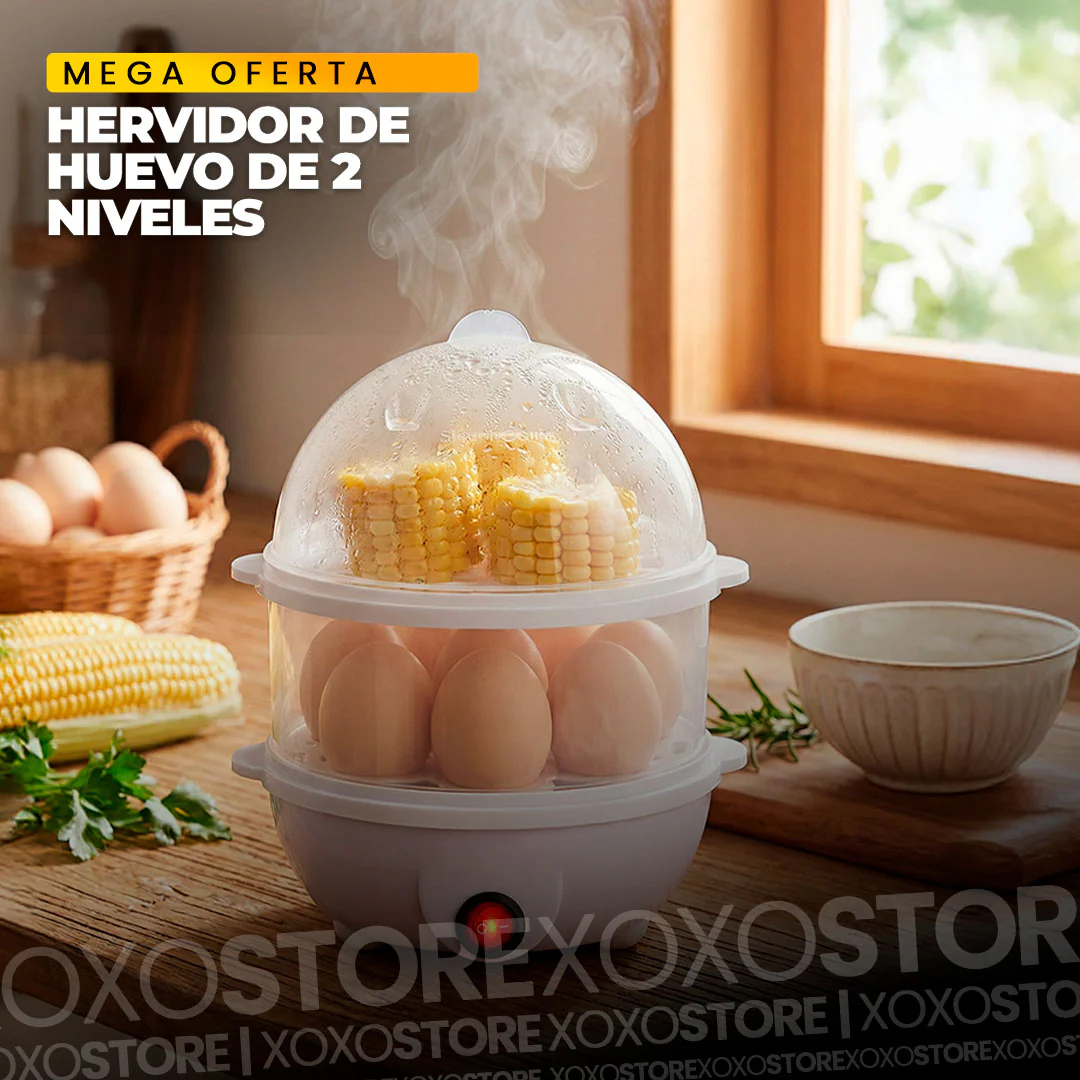 hervidor de 2 niveles para huevos