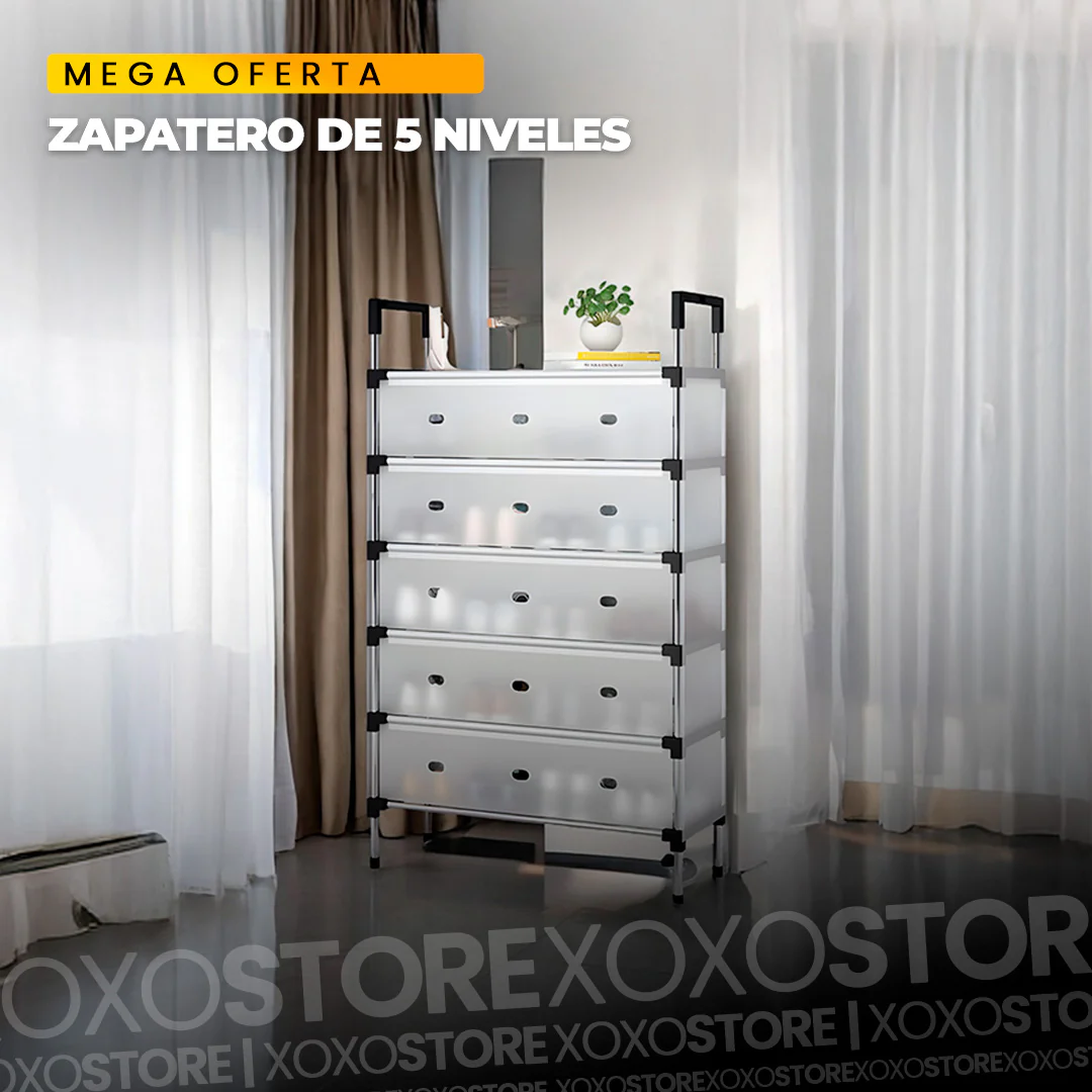 Organizador de zapatos de 5 niveles con tapa - Image 2