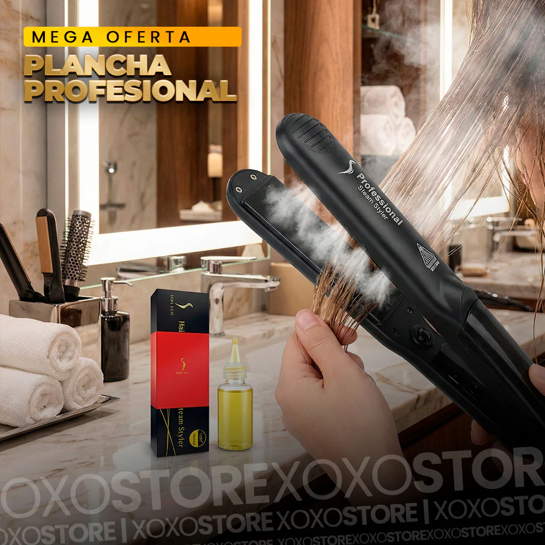 Plancha profesional a vapor