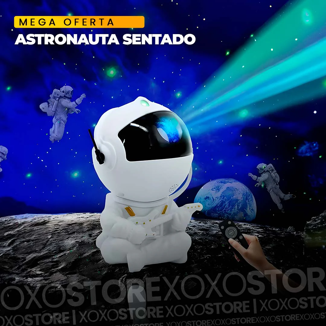 Proyector astranauta sentado