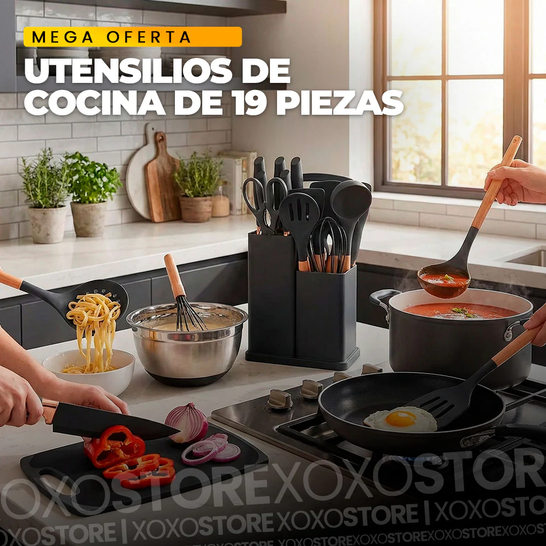 Set de utensilios de cocina de 19 piezas