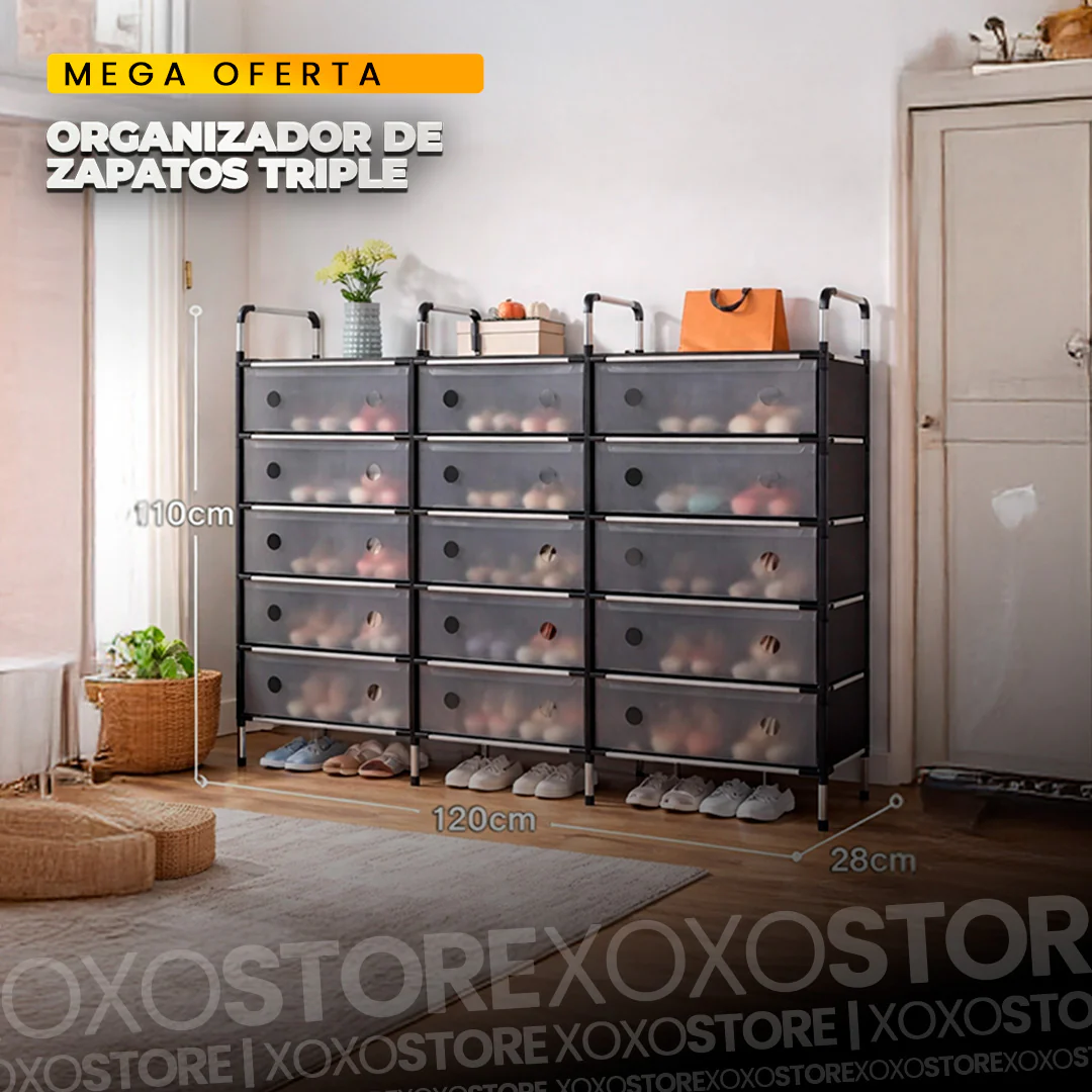Zapatero con  tapa de 3 cuerpos